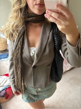Ann Taylor Taupe Tailored Women's Blazer Jacket